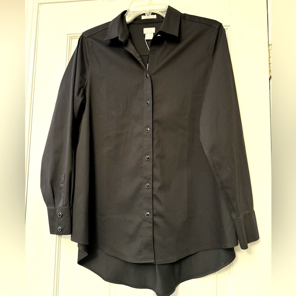 CHICOS Black Tailored Blouse